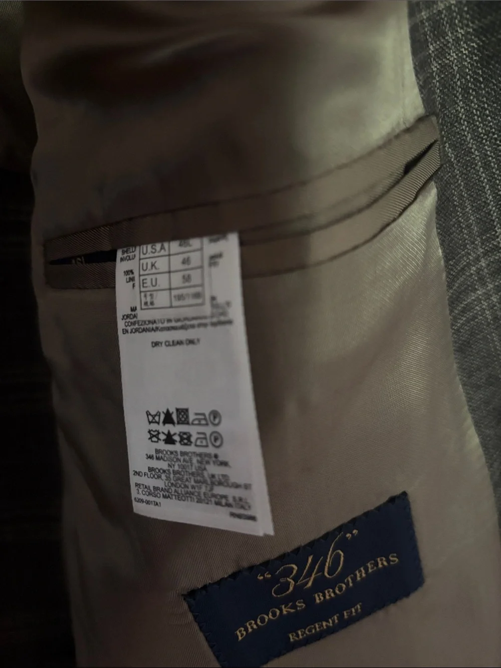 Brooks Brothers Brown Windowpane Sport Coat